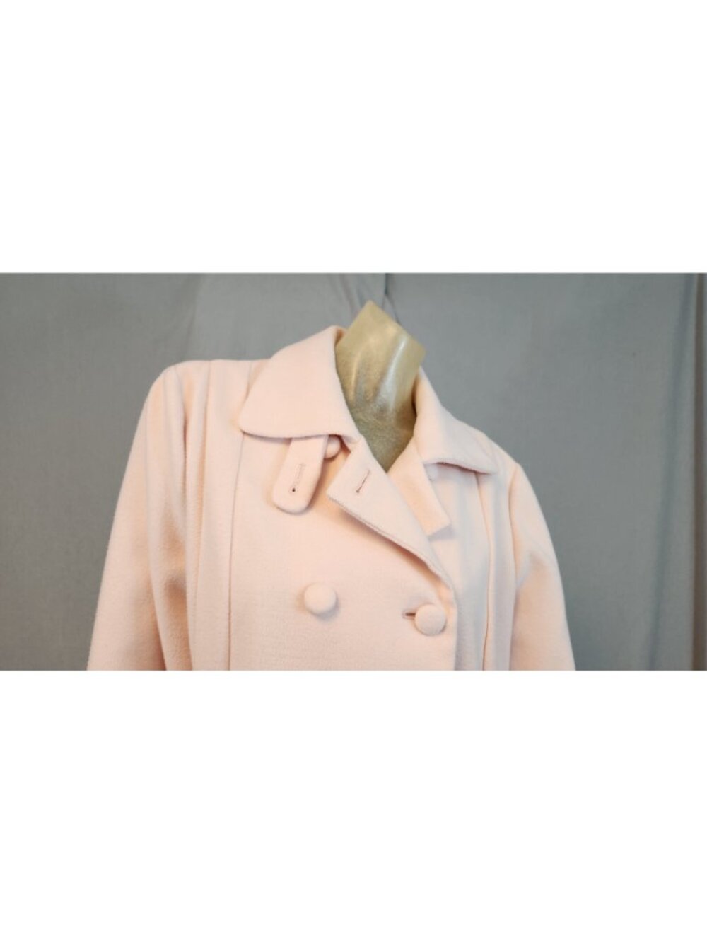 Chicos Solid Pink Button Dressy Peacoat Jacket Coat Womens Size 2 LARGE US 12 - Picture 6 of 7